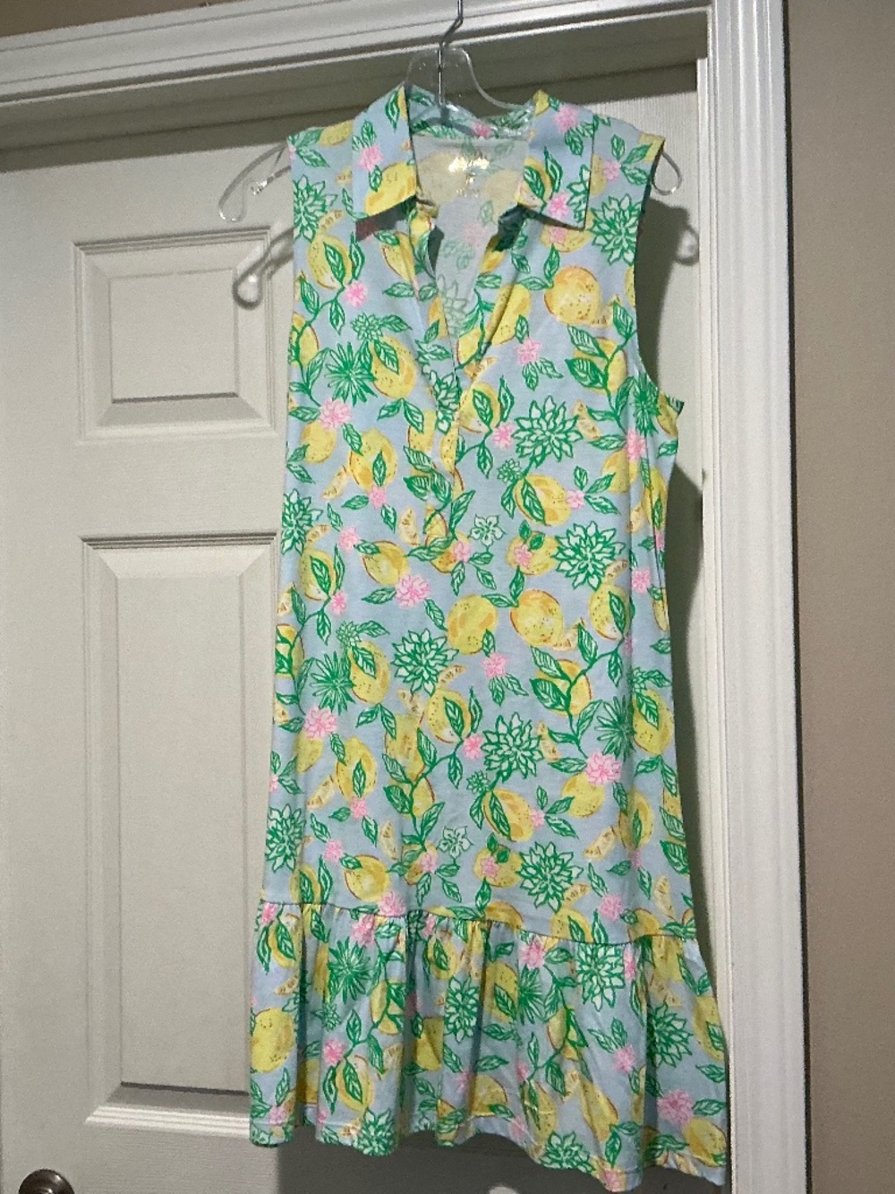 NWT Lilly Pulitzer RIEGAN DRESS, BLUETTE MAKE LEMONADE size:Medium - Picture 5 of 6